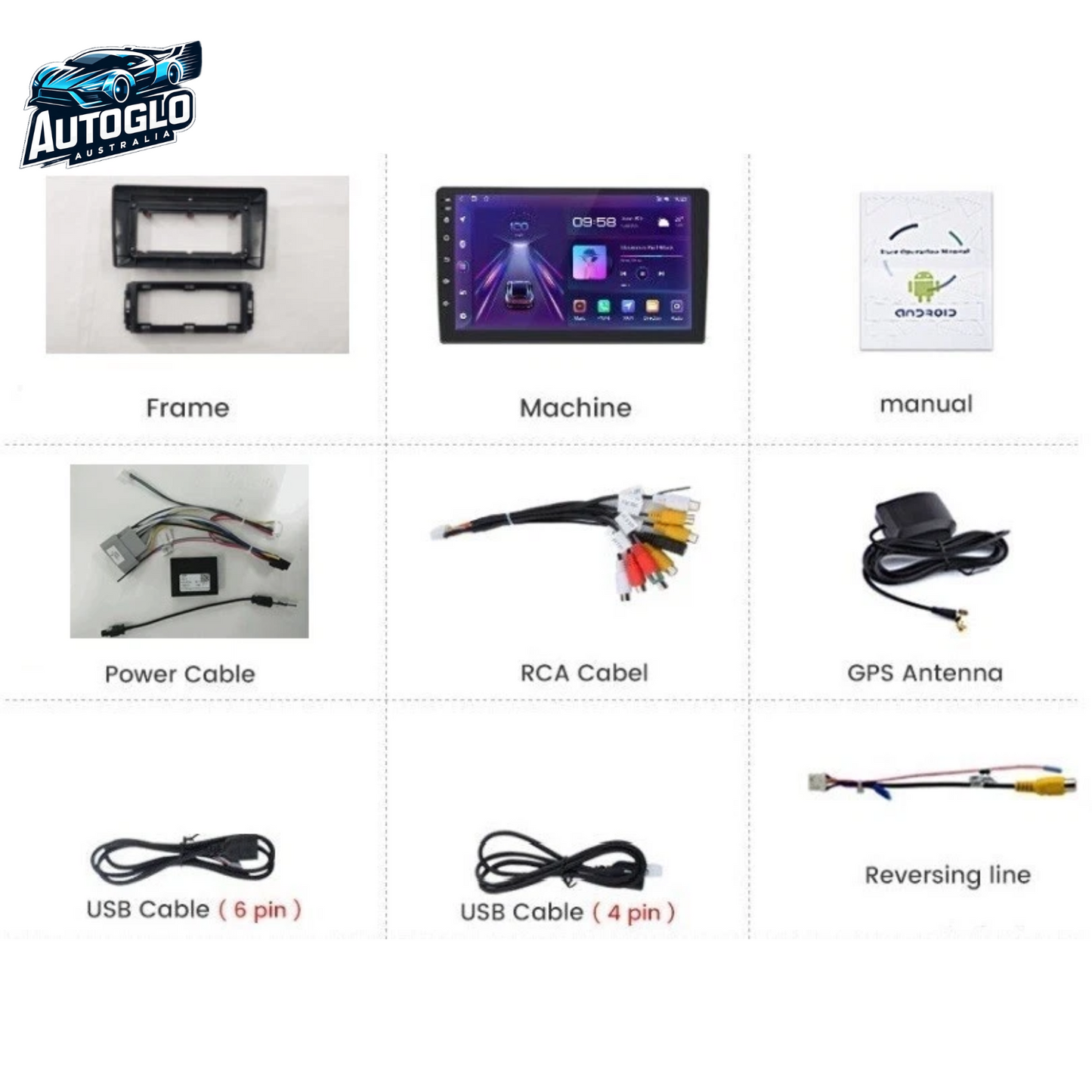Autoglo Australia 10.1" Android Carplay GPS BT Stereo for JEEP GRAND CHEROKEE (2GB+32GB) 2004-07