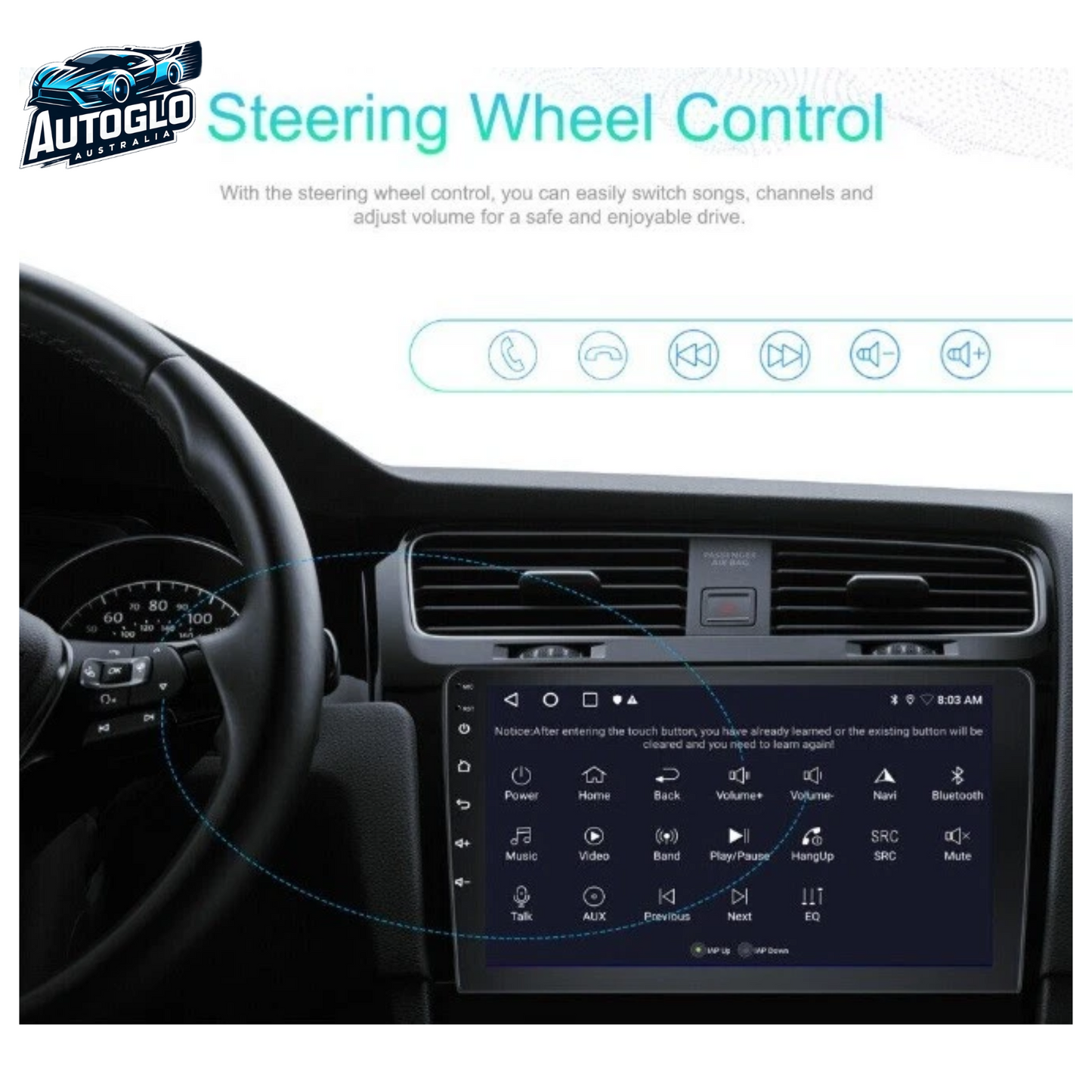 Autoglo Australia 10.1" Android Stereo Carplay for TOYOTA KLUGER BT GPS NAVI 2GB+32GB (2009-14)