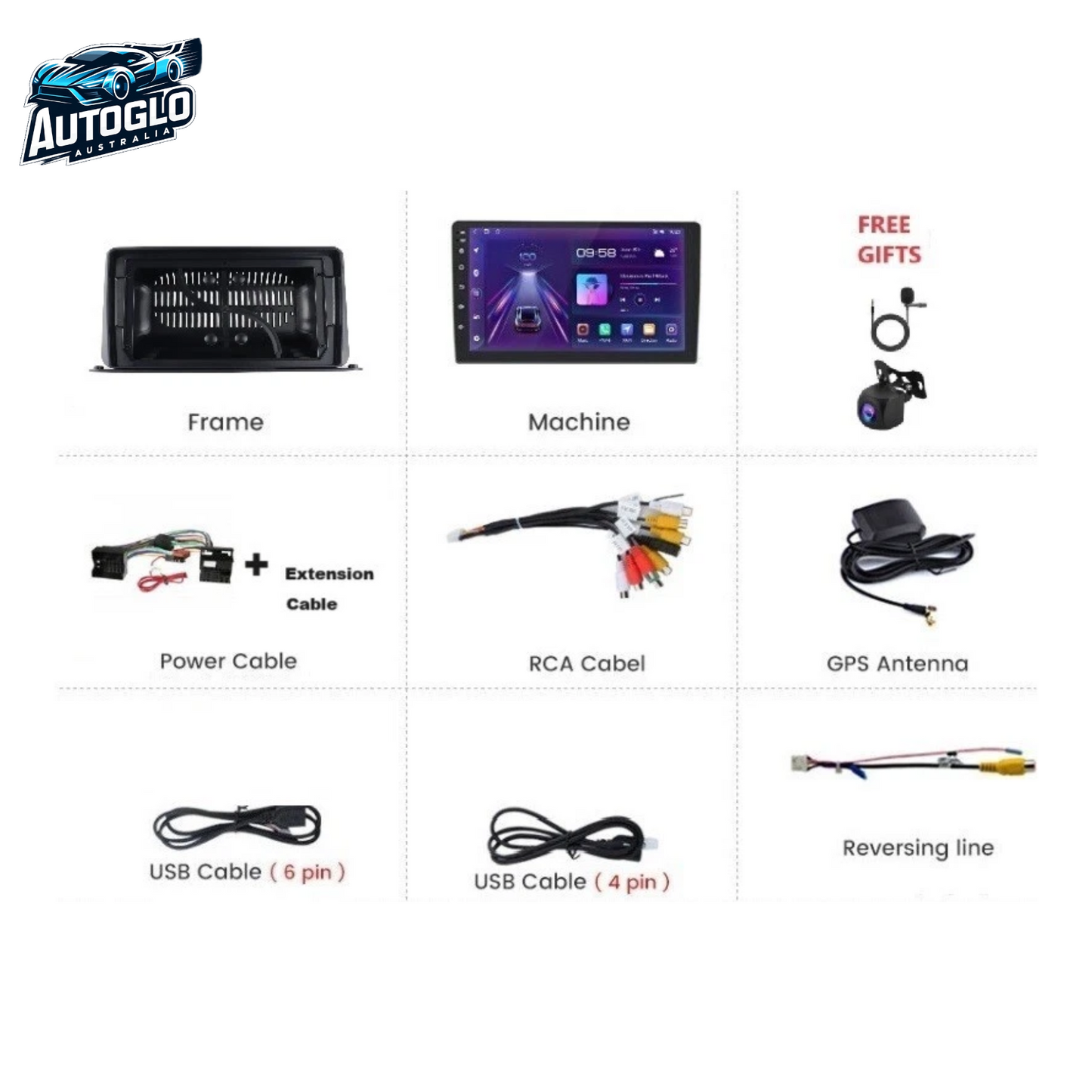 Autoglo Australia 9" (2G+32G) GPS BT CARPLAY ANDROID Dash Stereo for HOLDEN COMMODORE VE ALL MODEL