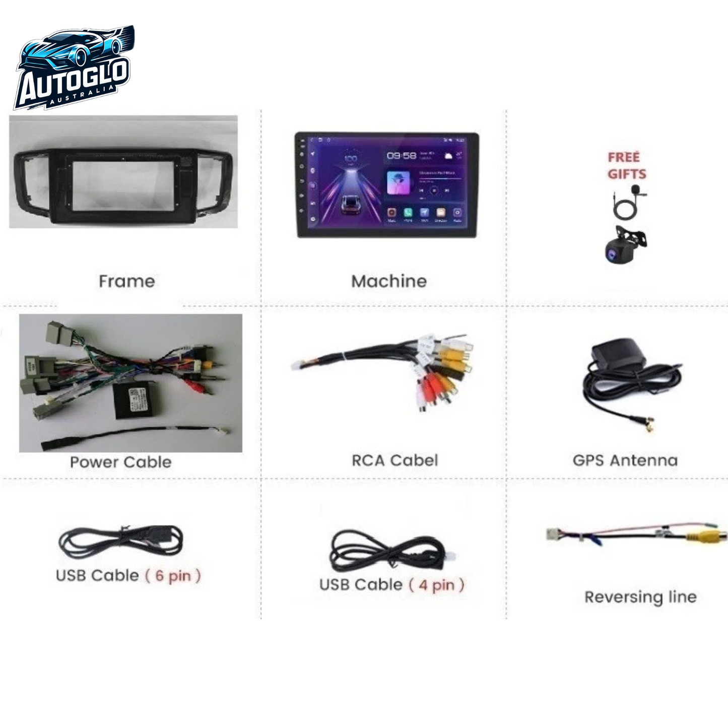 Autoglo Australia 10.1" Android 13 Carplay GPS BT Stereo for HONDA ODYSSEY 2019-21 (2GB+32G)