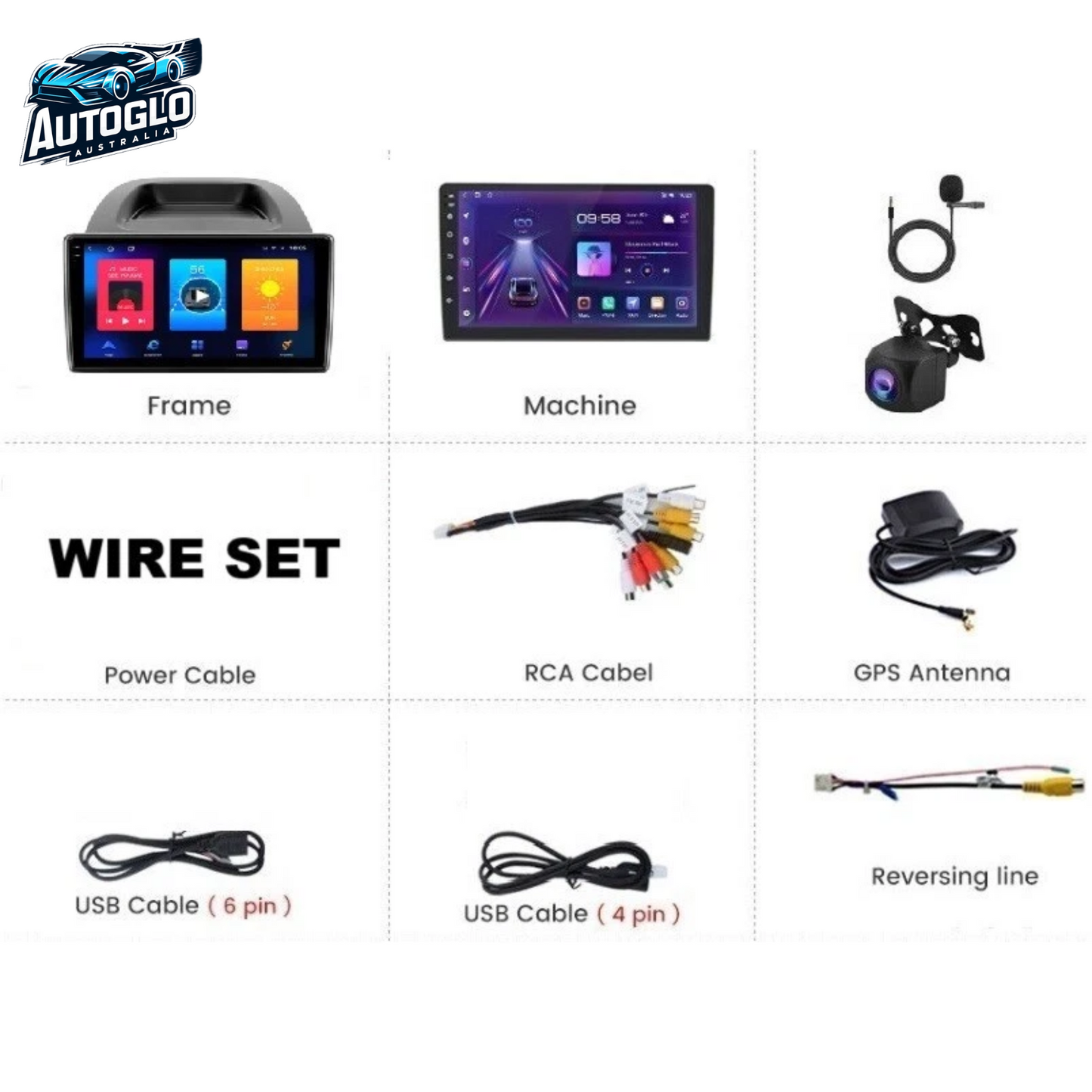 Autoglo Australia 10.1" Carplay Android 2GB+32GB BT GPS NAVI Stereo for FORD ECOSPORT(2017-23)