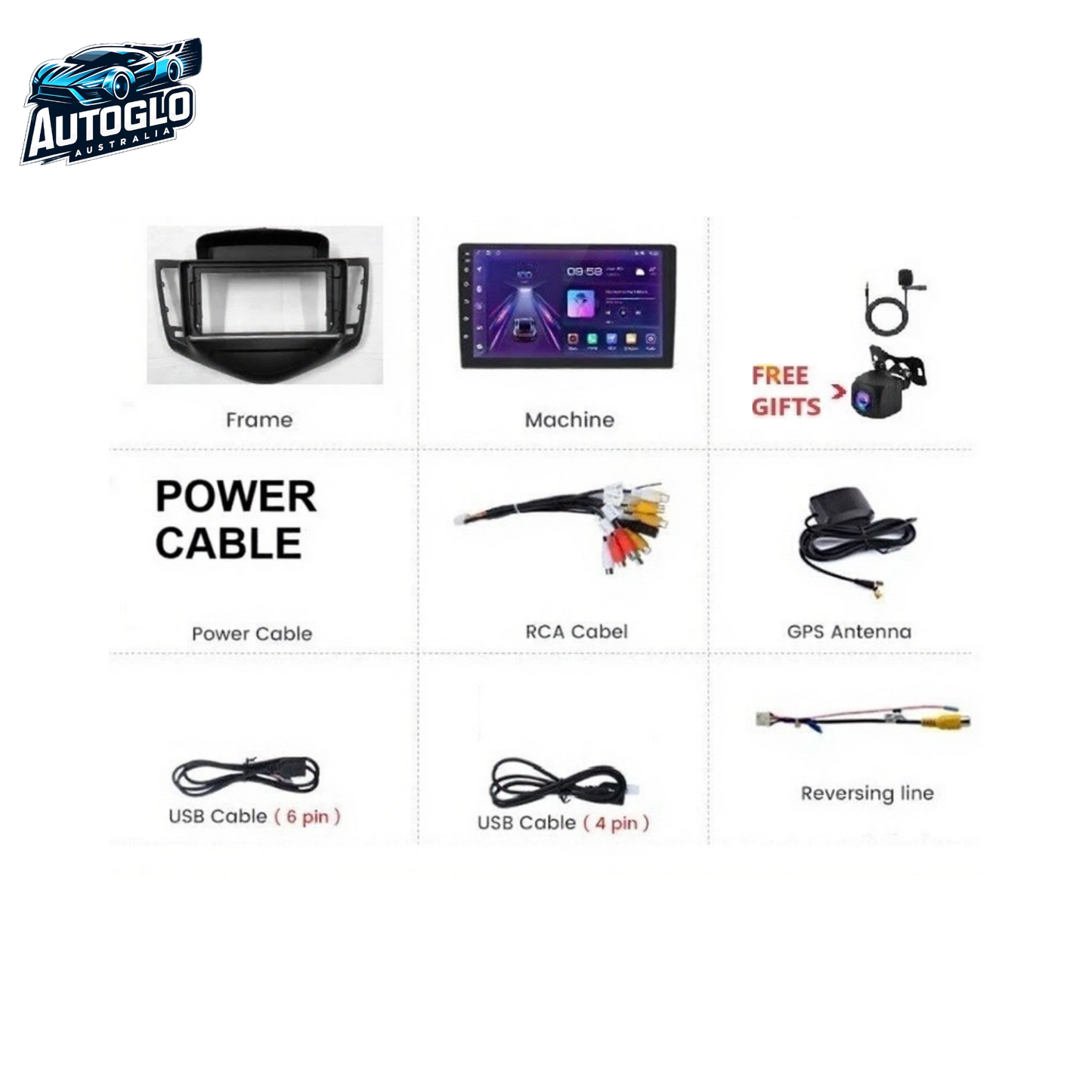 Autoglo Australia 9" (2GB+32G) Android Carplay BT GPS Stereo for HOLDEN CRUZE (2009-14)