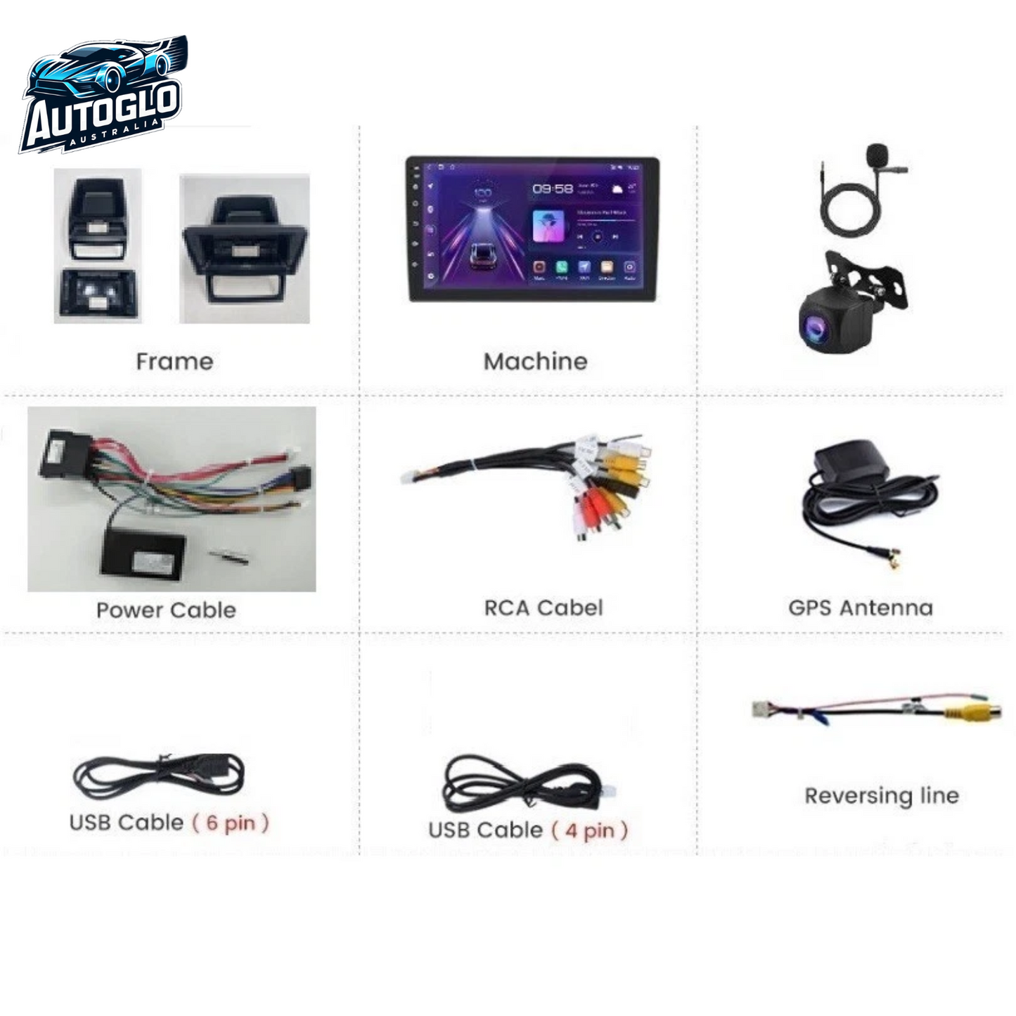 Autoglo Australia 9" Android 13 Carplay Stereo BT GPS for RENAULT CLIO 2 (2009-2015)