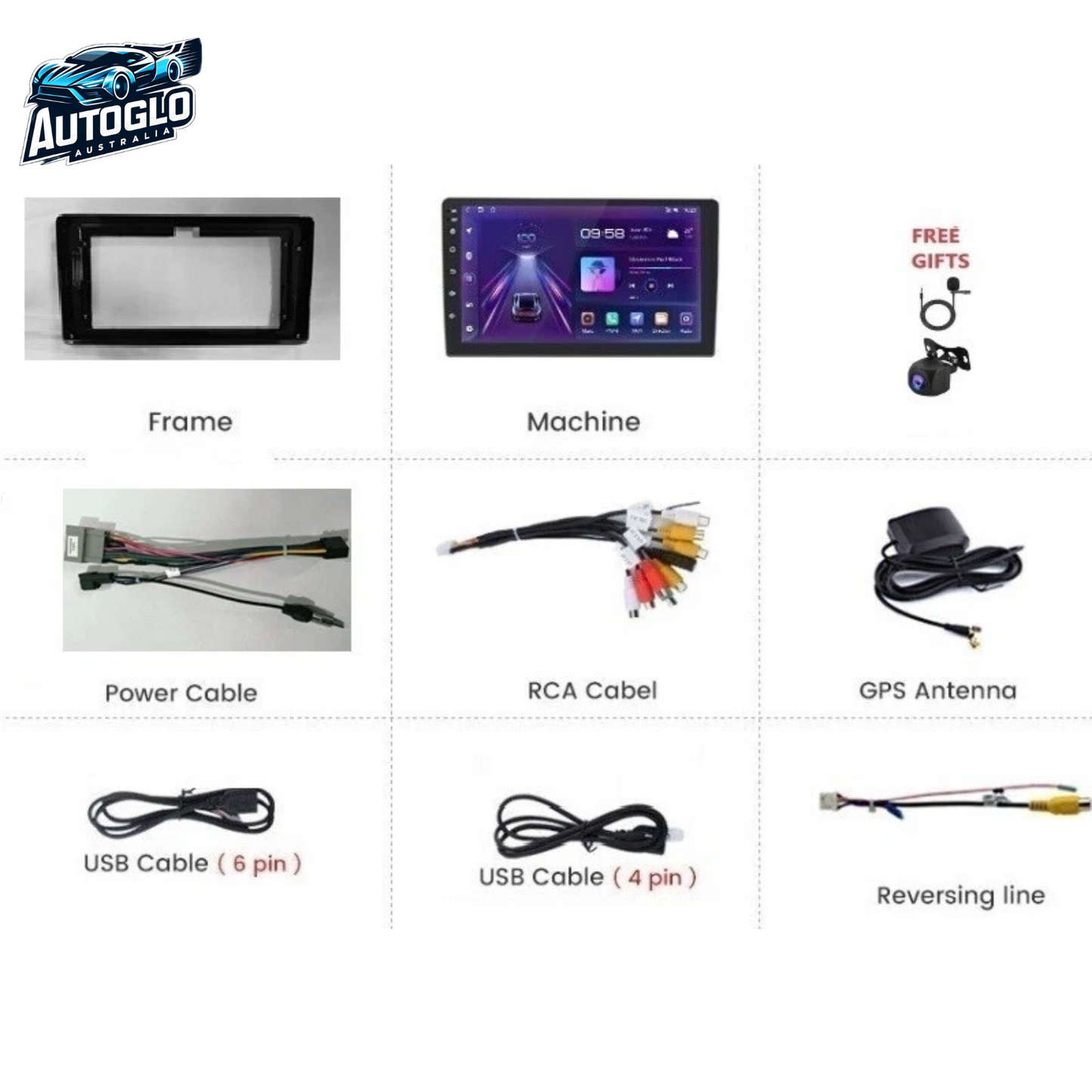 Autoglo Australia 9" Carplay Android BT GPS 2+32G Stereo for HONDA CITY (2020+)+Rev. Cam-Gifts