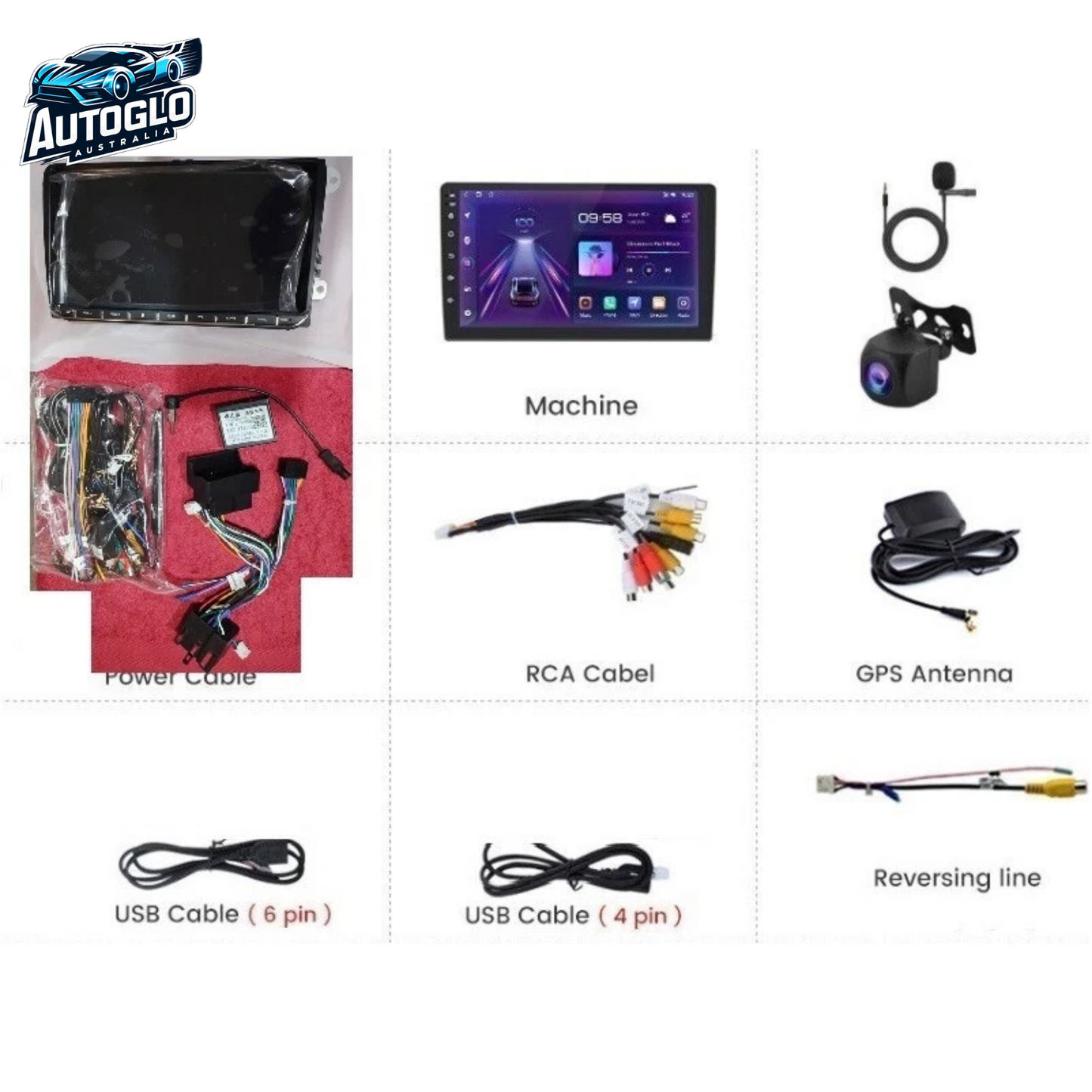 Autoglo Australia 9" CarPlay Android Stereo For VW T5 POLO CADDY AMAROK GOLF JETTA TIGUAN SKODA