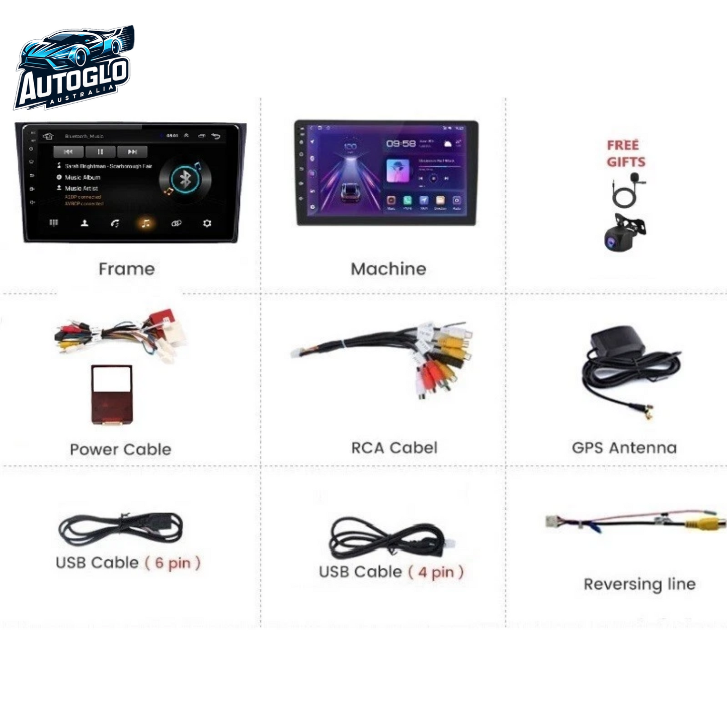 Autoglo Australia 9" CarPlay Android 13.0 BT GPS WiFi Stereo For MAZDA CX 9 (2008 -15) 2GB+32GB