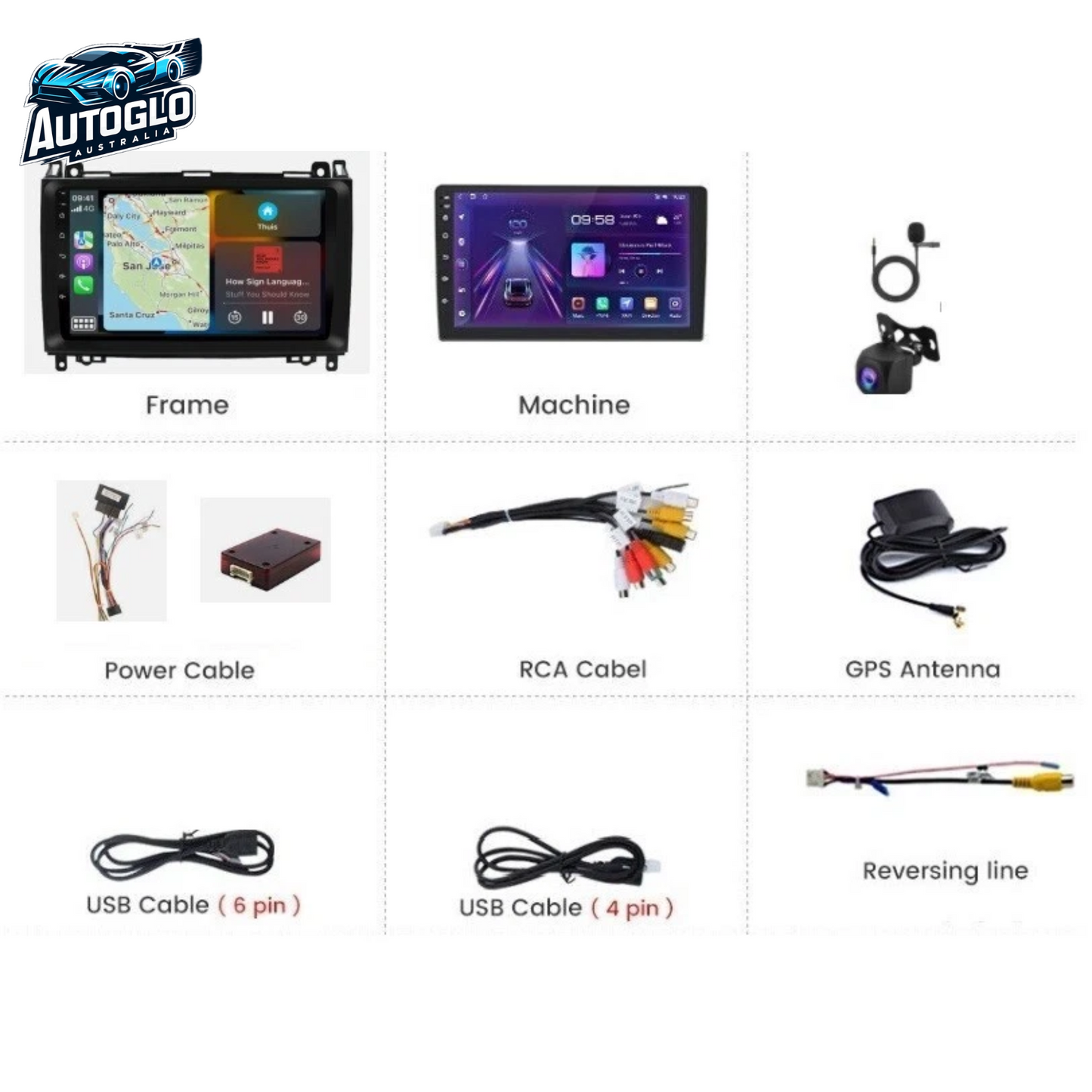 Autoglo Australia 10.1" Android 13 Stereo Carplay for MERCEDES BENZ W639 VITO 2GB+32G (2013-18)