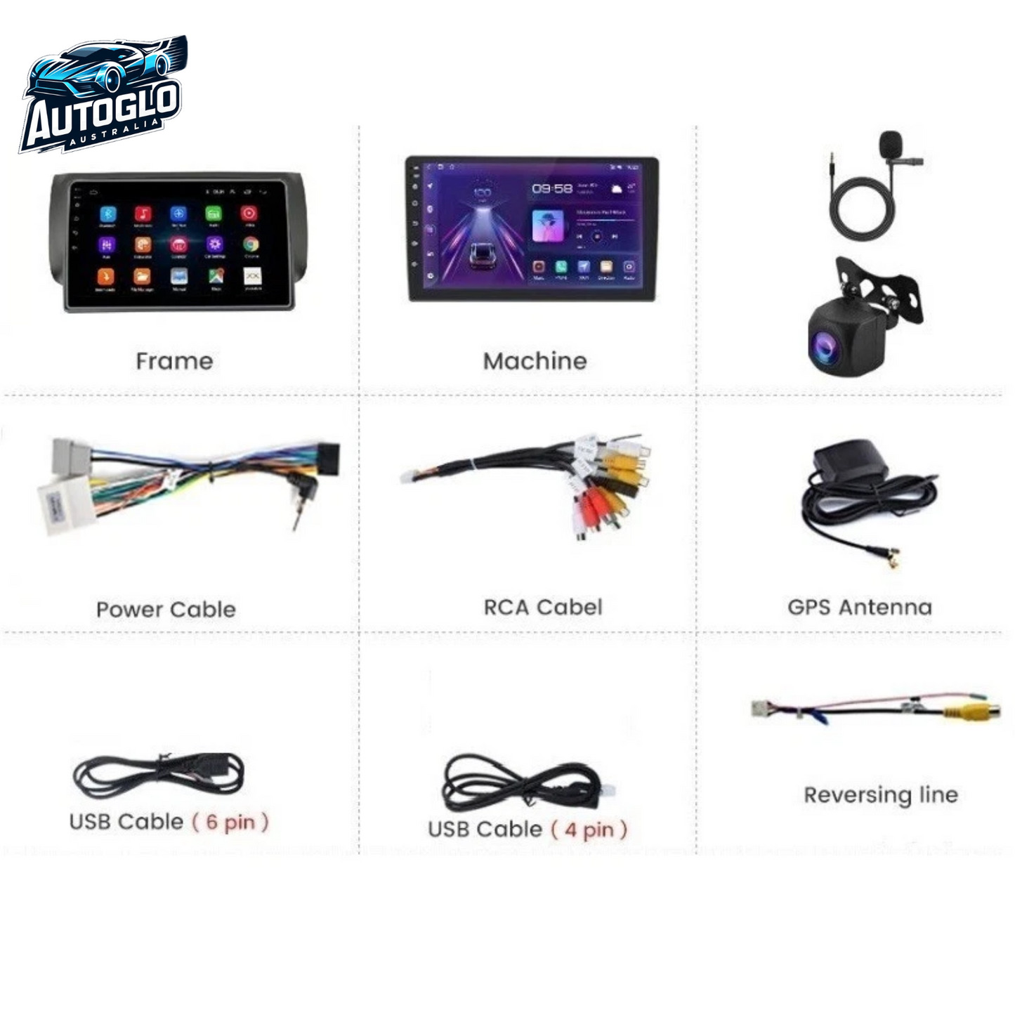 Autoglo Australia 9" Android 13 Carplay BT GPS Stereo for NISSAN PULSAR B17 B18 2GB+32G (2012-17)