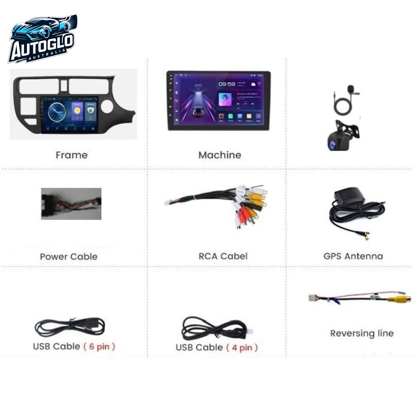 Autoglo Australia 9" Android 13.0 Carplay BT GPS Stereo for KIA RIO 2GB+32G (2012-14)