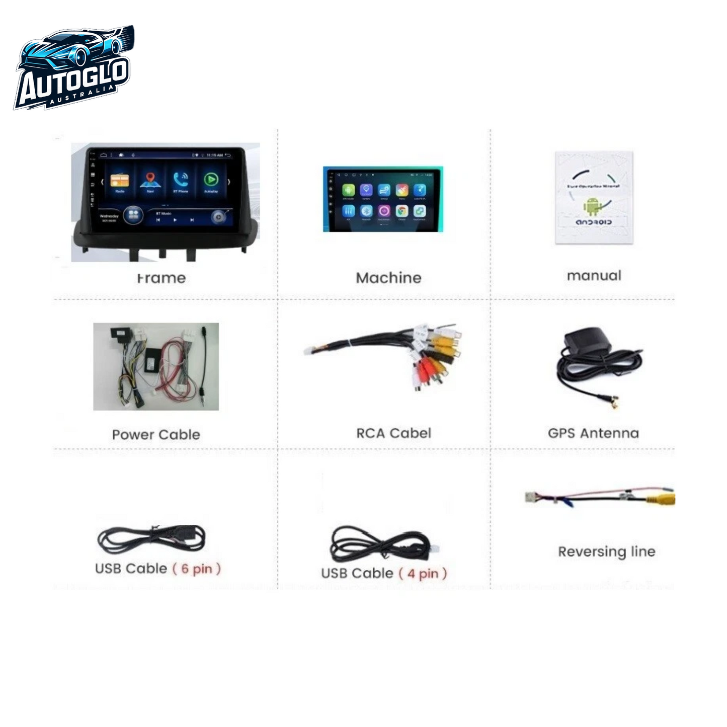 Autoglo Australia 9" Android Carplay BT GPS Stereo for RENAULT MEGANE 3 2GB+32G (2009-14)
