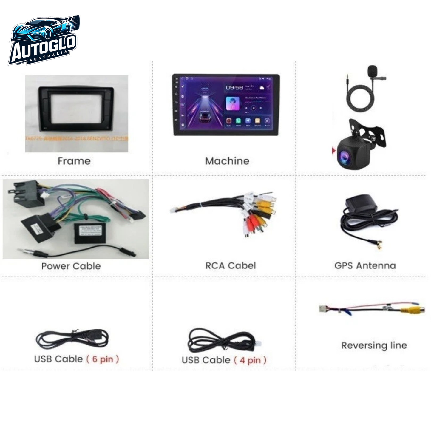 Autoglo Australia 10.1" Android Carplay BT GPS NAVI Stereo for MERCEDEZ BENZ VITO (2GB+32GB)