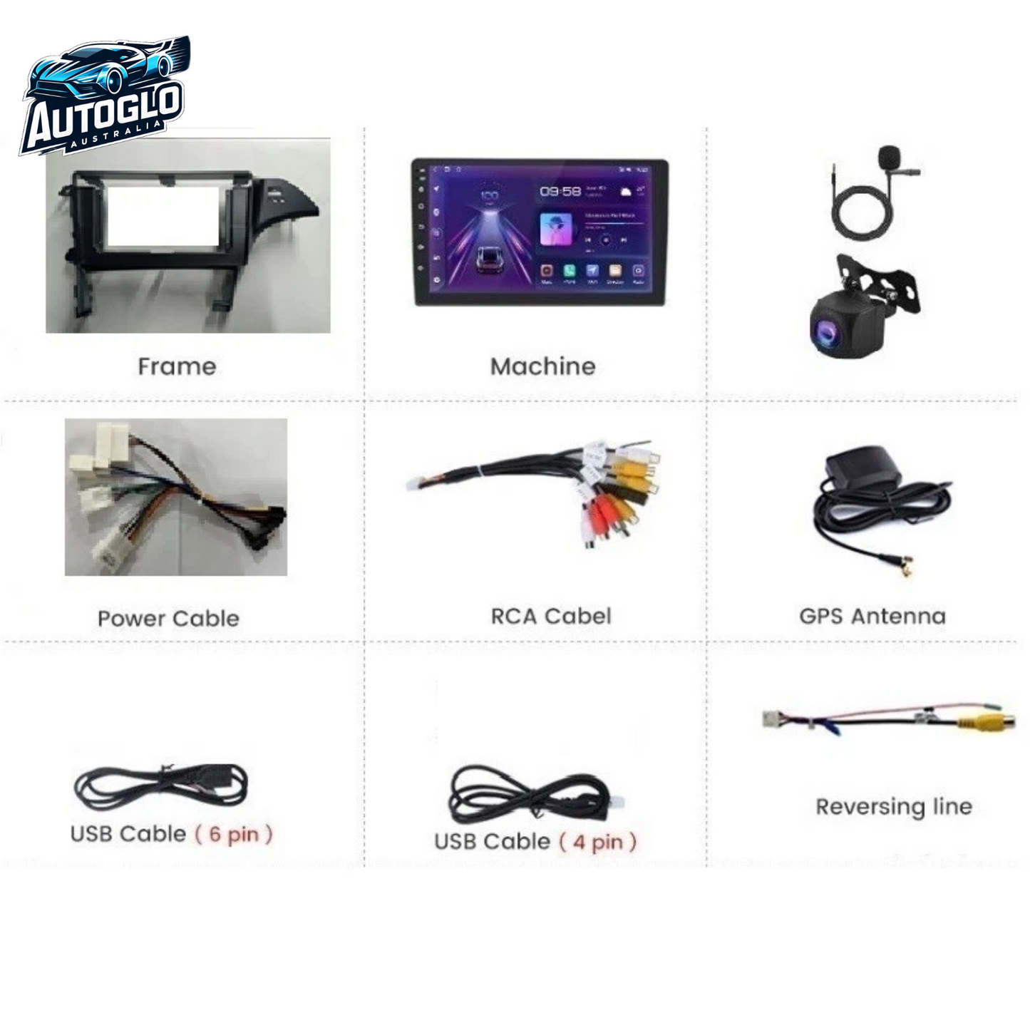 Autoglo Australia 9" Android Carplay BT GPS Stereo for TOYOTA PRIUS 2GB+32G (2009-15)