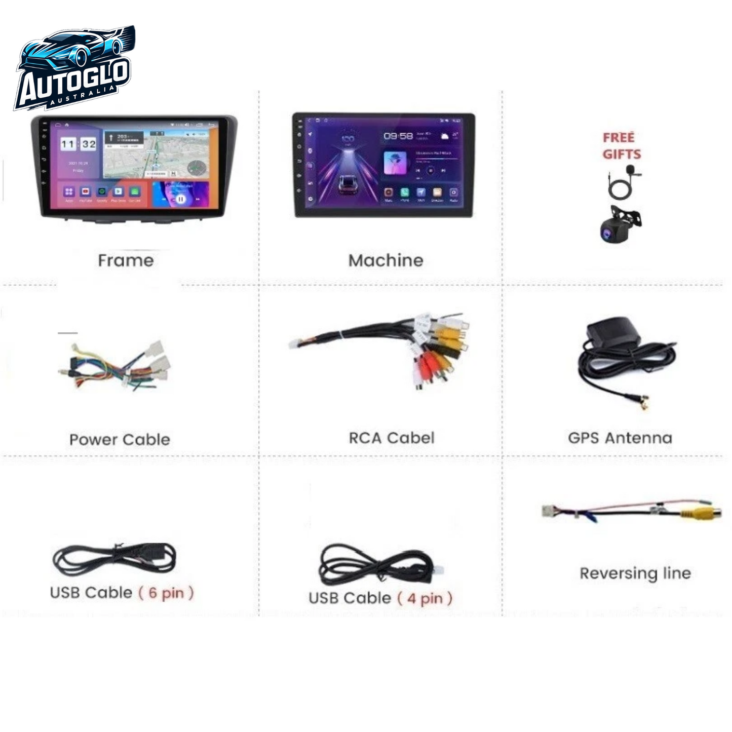 Autoglo Australia 9" ( 2GB+32G) Android Carplay BT GPS WiFi Stereo for Suzuki Baleno (2016-19)