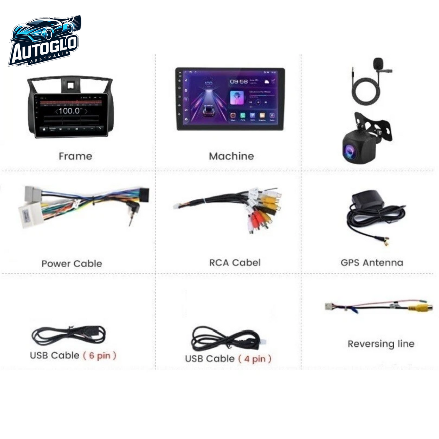 Autoglo Australia 10" Android Carplay Stereo BT GPS for NISSAN PULSAR B17 2GB+32G (2012-17)
