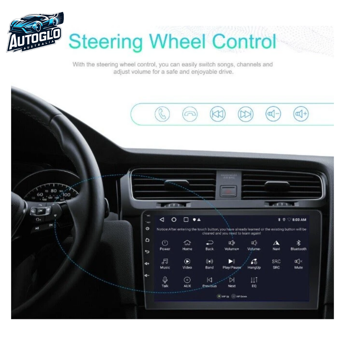 Autoglo Australia 9" Android Carplay Stereo BT GPS for FORD FIESTA 2GB+32G (2009-16)