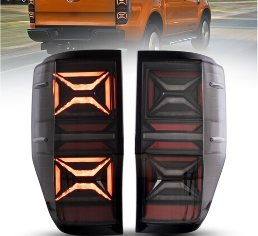 VLAND Clear Lens LED Tail Lights For Ford Ranger 2012-2018 W/Sequential Signal