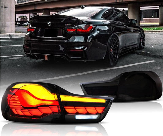 VLAND LED Tail Lights for BMW M4 F82, F83, F32, F36 (2013-2020), sleek design with red lens