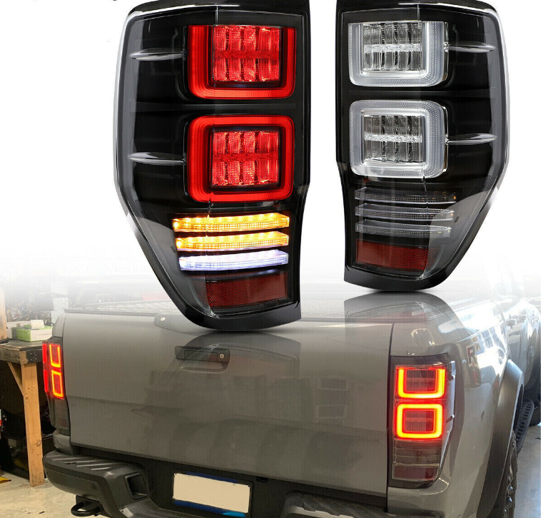 VLAND Clear Lens LED Tail Lights For 2012-2021 Ford Ranger Raptor w/Sequential