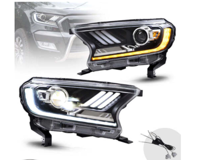 VLAND Full LED Headlights For Ford Ranger PX2 PXS 2016-2020 W/Sequential Signal