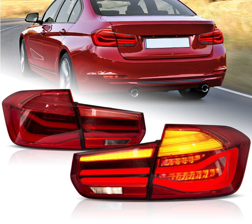 Autoglo Australia's VLAND LED Tail Lights for BMW 3 Series/M3 (2012-2018), featuring sleek design with red lens