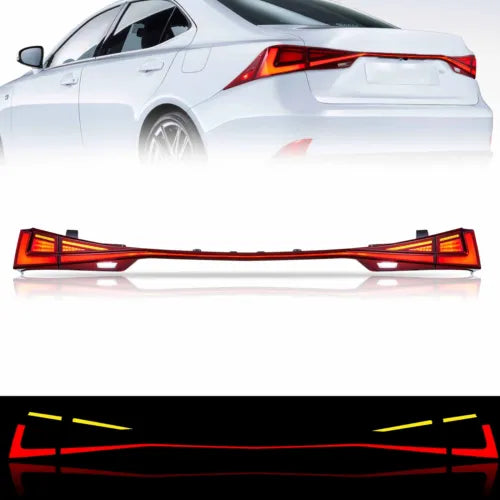 VLAND Red LED Tail Lights 2014-19 Lexus IS250 300h 350F Start Animation w/ sequential Indicators