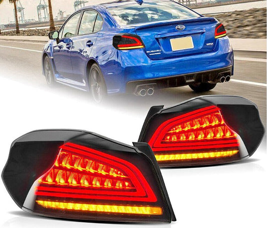 VLAND Smoked Lens LED Tail Lights For 2014-2021 Subaru WRX & Subaru WRX STI With sequential Signals