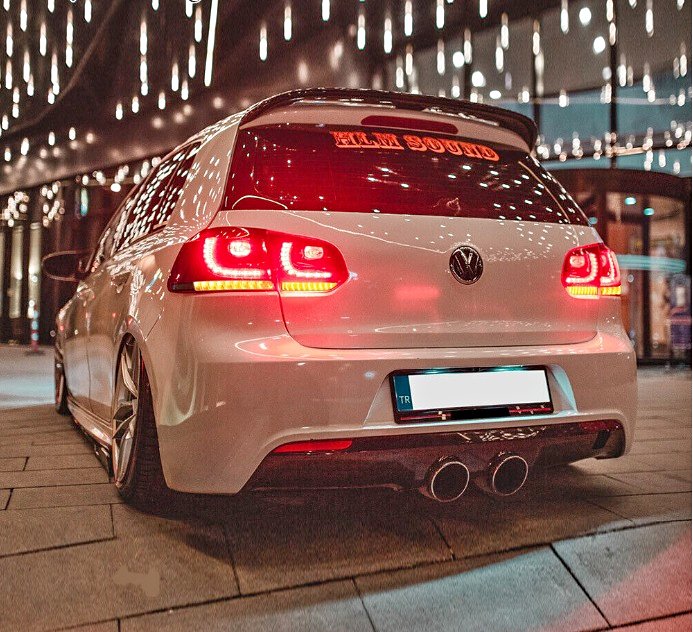 VLAND Smoked LED Tail Light For 2008-2014 Volkswagen Golf 6 MK6 GTI R Rear Lamps