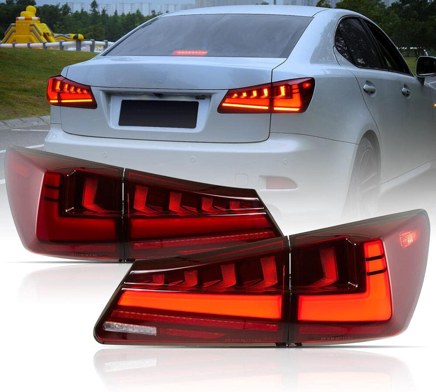 2006 -2013 Lexus IS250 IS350 ISF Red Lens Led Tail Lights Start-Up Animation |Autoglo Australia| - Autoglo Australia