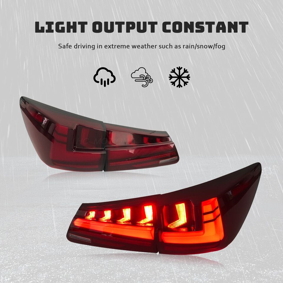 2006 -2013 Lexus IS250 IS350 ISF Red Lens Led Tail Lights Start-Up Animation |Autoglo Australia| - Autoglo Australia
