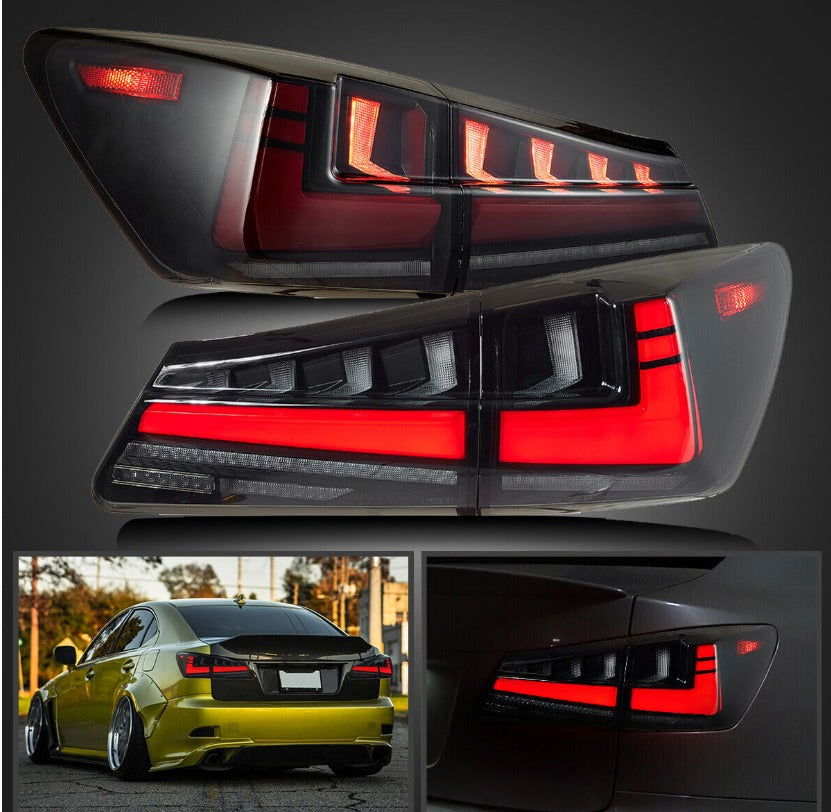 2006 -2013 Lexus IS250 IS350 ISF Smoked Led Tail Lights Start-Up Animation |Autoglo Australia| - Autoglo Australia