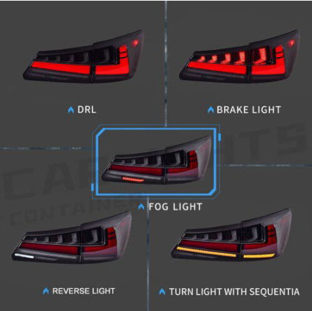 2006 -2013 Lexus IS250 IS350 ISF Smoked Led Tail Lights Start-Up Animation |Autoglo Australia| - Autoglo Australia