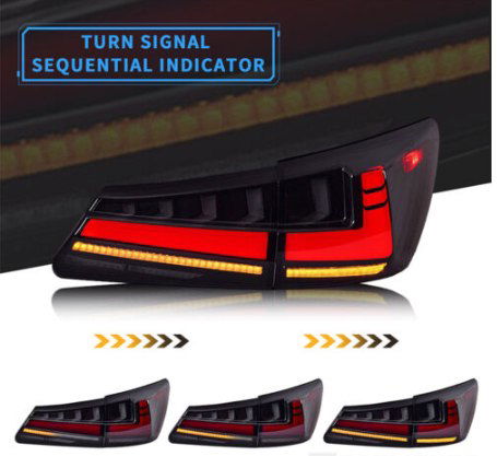 2006 -2013 Lexus IS250 IS350 ISF Smoked Led Tail Lights Start-Up Animation |Autoglo Australia| - Autoglo Australia