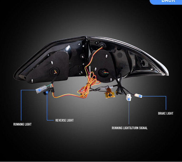 2010-2015 Lexus RX Full LED Tail Lights Start-up Animation Rear Lamps 2 Pcs - Autoglo Australia
