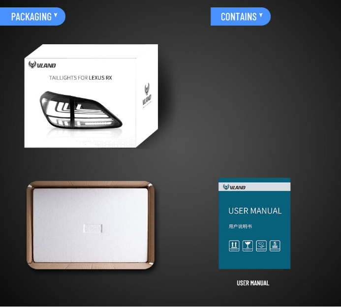 2010-2015 Lexus RX Full LED Tail Lights Start-up Animation Rear Lamps 2 Pcs - Autoglo Australia