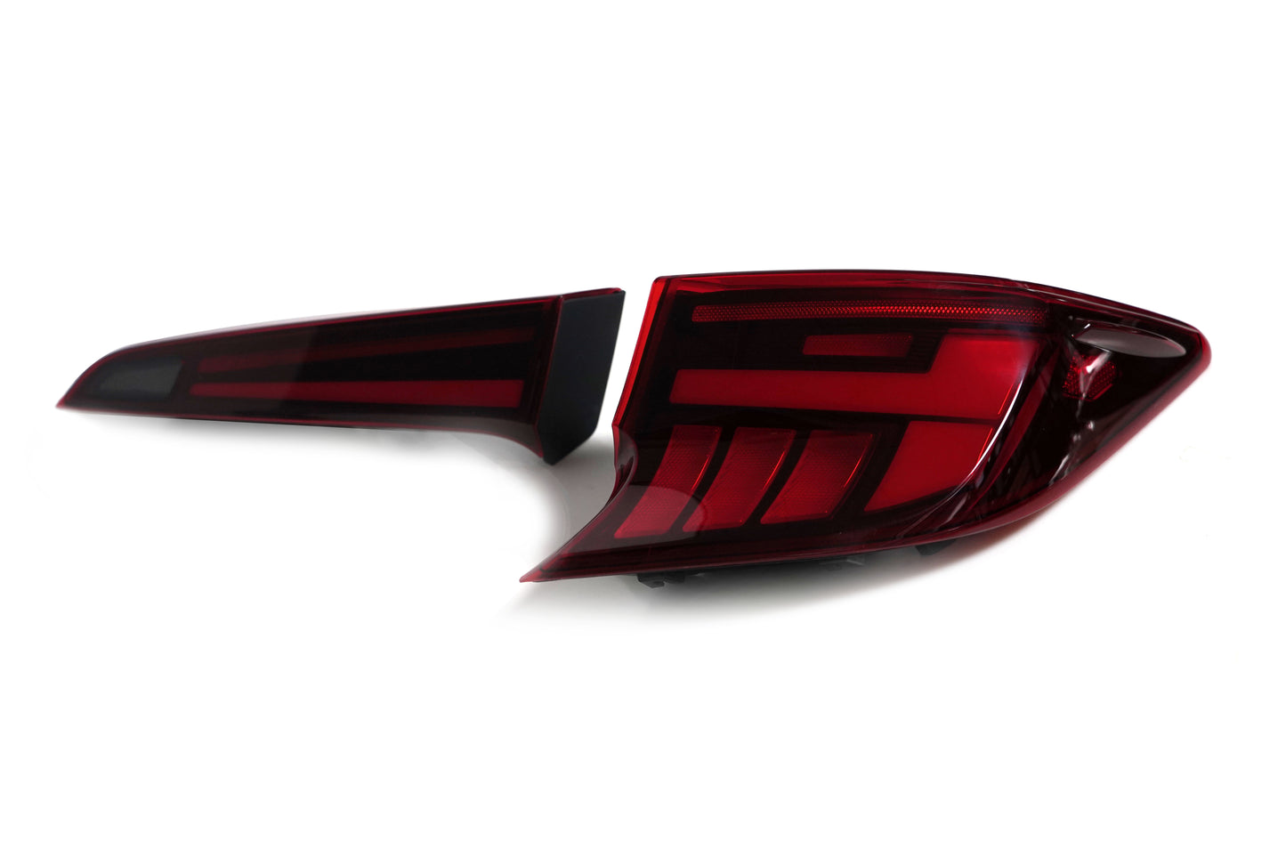 Autoglo Australia Smoked Red Tail Lights For Toyota Corolla Hatchback 2018-2024 With Start UP Animation