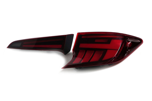 Autoglo Australia Smoked Red Tail Lights For Toyota Corolla Hatchback 2018-2024 With Start UP Animation