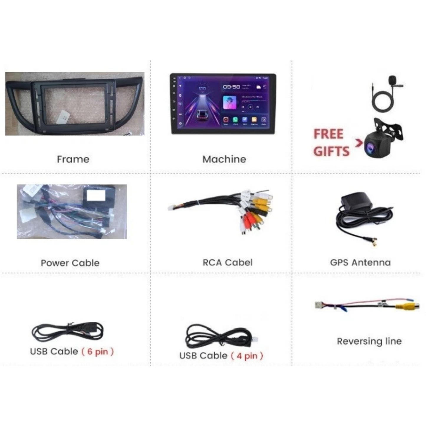Autoglo Australia 10.1" Android 13 Carplay BT GPS WiFi HD Stereo for HONDA CRV 2012+(2+32GB)- Gifts