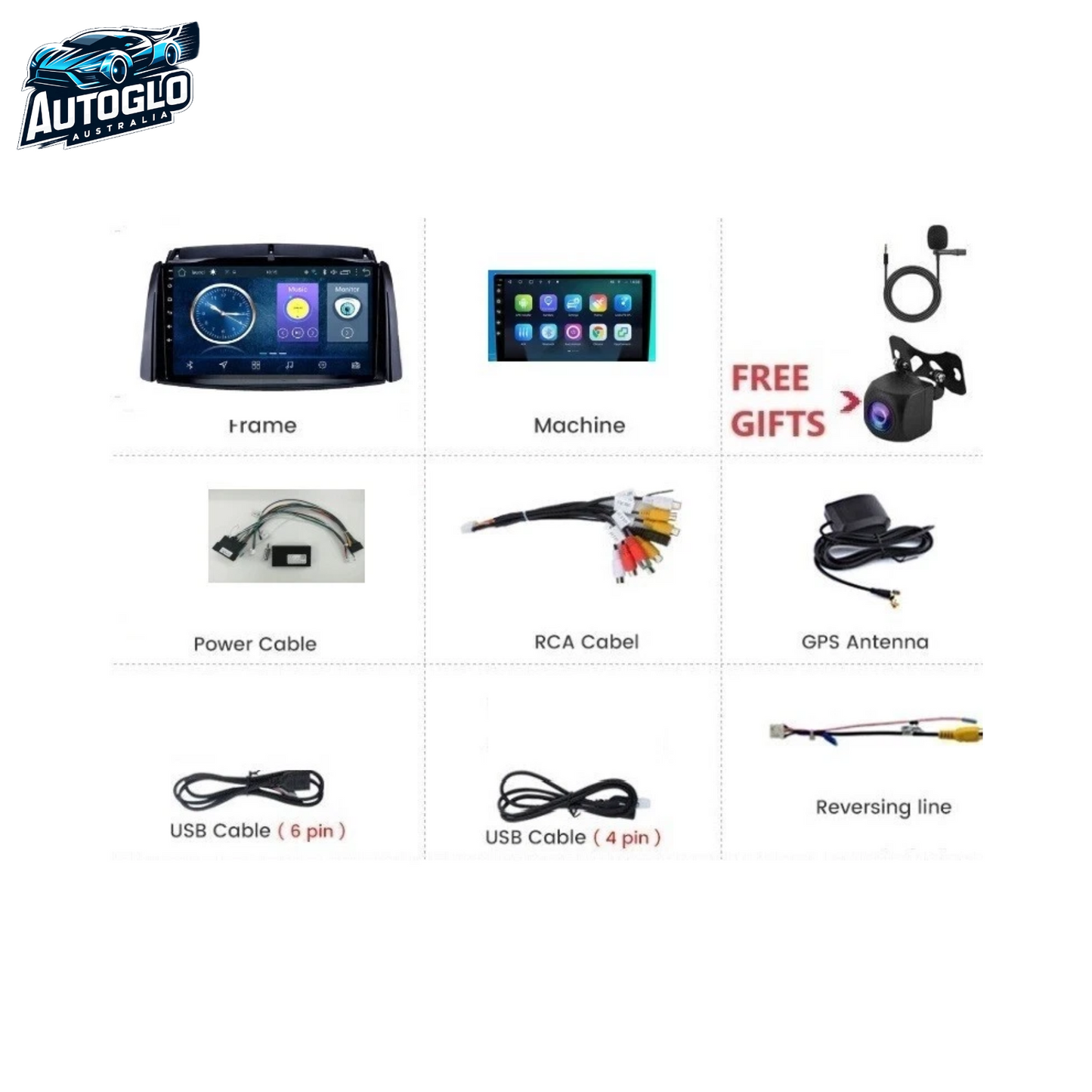 Autoglo Australia 9" (2GB+32G) Android Carplay BT GPS Stereo for RENAULT KOLEOS (2008-15)