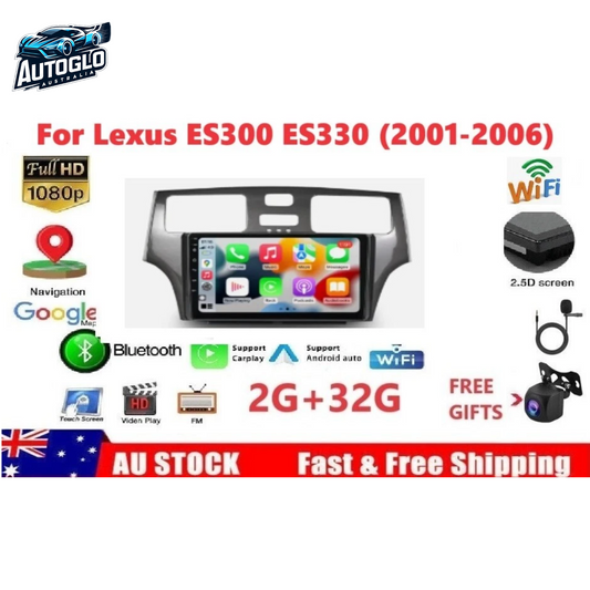 Autoglo Australia 9" (2GB+32G) Android Carplay BT GPS Stereo for Lexus ES300 ES330 (2001-06)