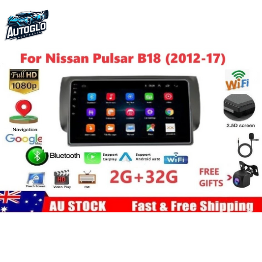 Autoglo Australia 9" Android 13 Carplay BT GPS Stereo for NISSAN PULSAR B17 B18 2GB+32G (2012-17)