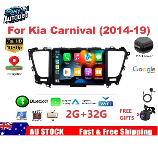 Autoglo Australia 9" (2G+32G) GPS BT WiFi CARPLAY ANDROID Stereo For KIA CARNIVAL (2014-19)