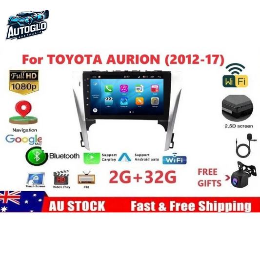 Autoglo Australia 10.1" Carplay Android 2GB+32GB BT GPS Stereo for TOYOTA AURION (2012-17)