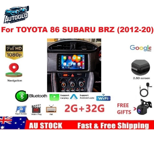 Autoglo Australia 9" CarPlay Android 13 GPS BT Stereo For TOYOTA 86 SUBARU BRZ (2012-20) 2GB+32GB