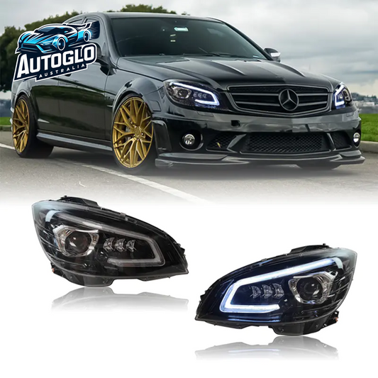 Autoglo Australia LED Headlights for 2007-2014 Mercedes Benz W204