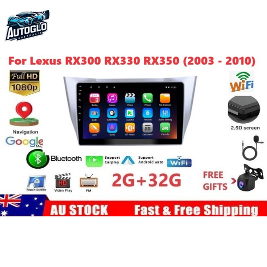 Autoglo Australia 9" Android 12 Stereo Carplay for Lexus RX300 RX330 RX350 (2003-10)