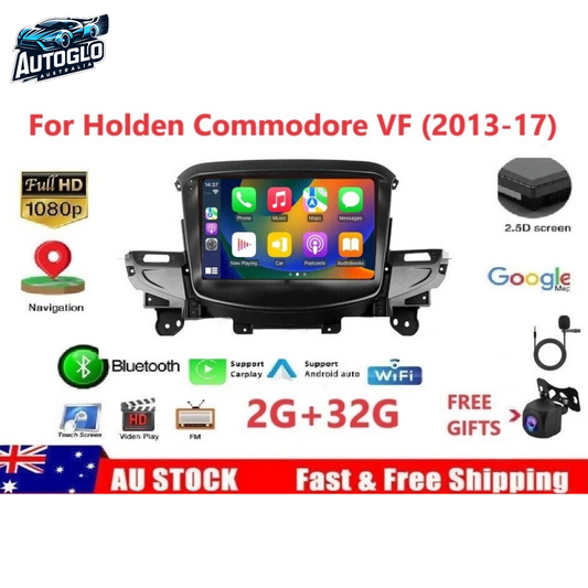Autoglo Australia 9" (2G+32G) GPS BT WiFi CARPLAY ANDROID Stereo For Holden Comm. VF (2013-17)