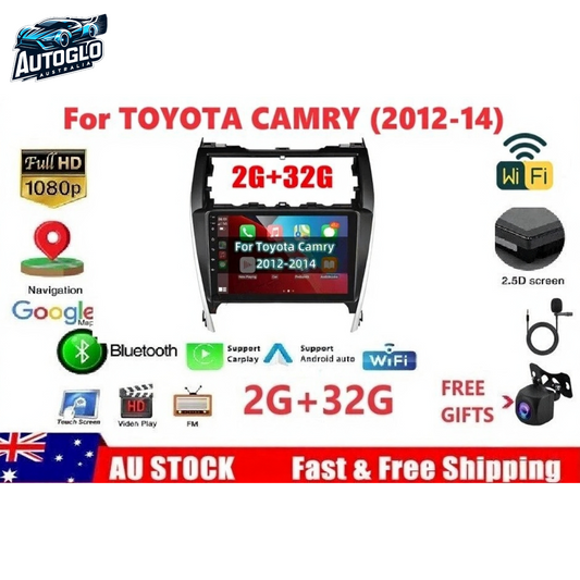 Autoglo Australia 10.1" Carplay Android 2GB+32GB BT GPS NAVI Stereo for TOYOTA CAMRY (2012-14)