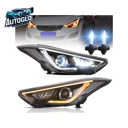 VLAND LED Projector Headlights  Fit for 2012-2015 Hyundai Elantra【Avante MD】