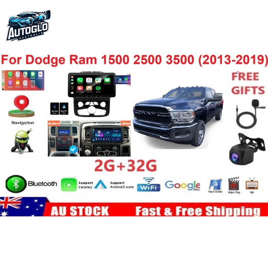 Autoglo Australia 9" (2G+32G) BT WiFi CARPLAY ANDROID Stereo Dodge RAM 1500-5500 (13-19) AUTO AC