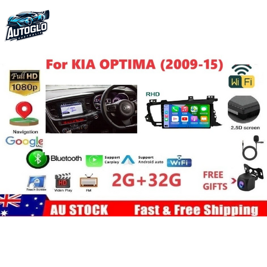 Autoglo Australia 9" Android Carplay BT GPS Stereo for KIA OPTIMA K5 2GB+32G (2009-15)